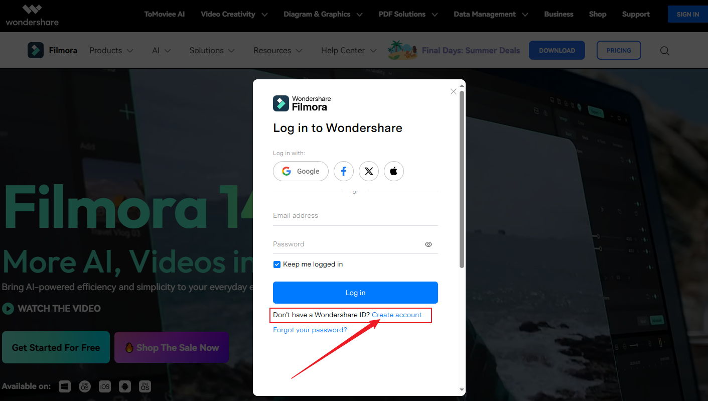 create wsid via wondershare.space